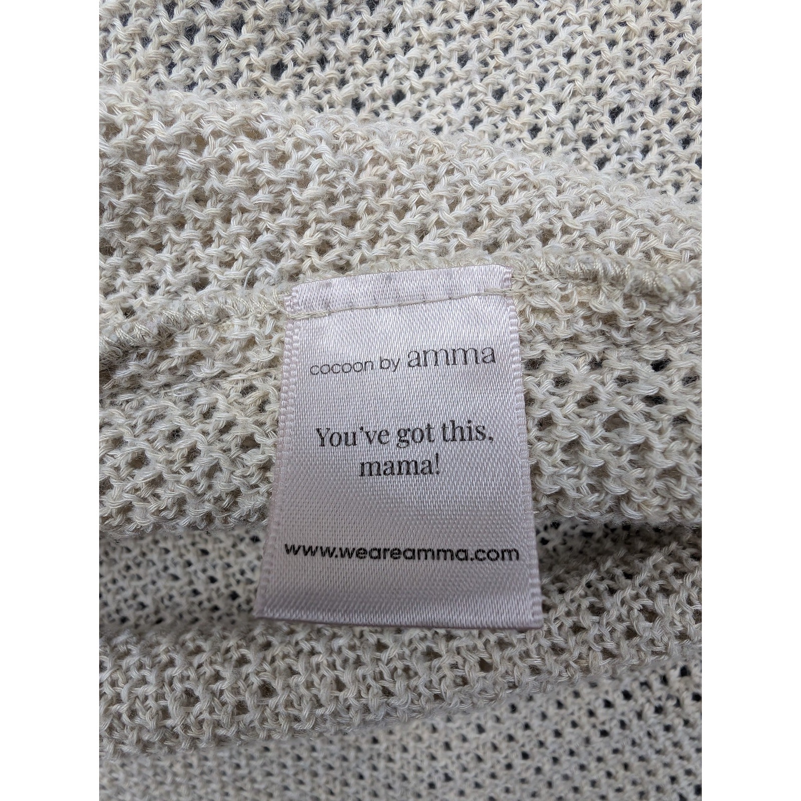 Amma Cocoon One Size Poncho Breast Feeding Knit Lightweight Brown Nursing Cover — image 3 of 8